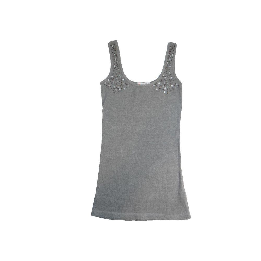 Vintage Denim & Co.‎ Grey Embellished Tank Top